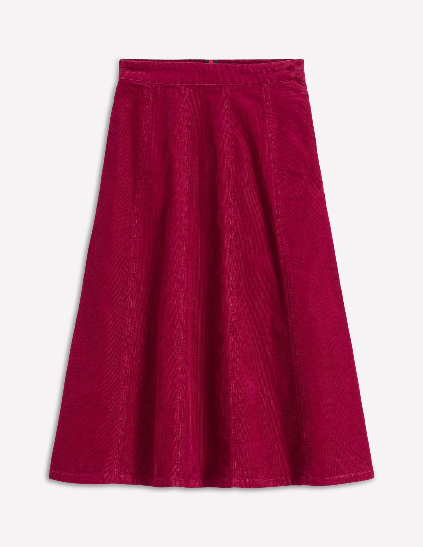Joy Cord Midi Skirt-Burgundy Red