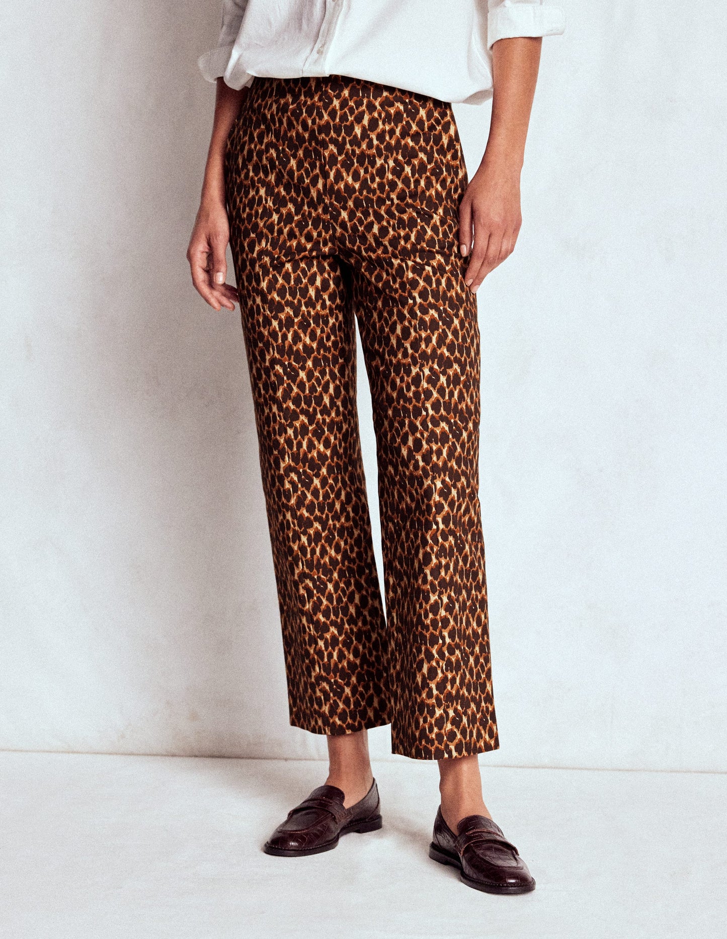 Smart 7/8 Trousers-Multi, Abstract Leopard