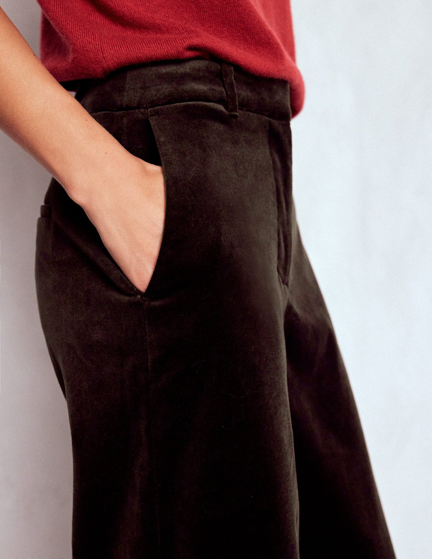 Belgravia Velvet Trousers-Espresso