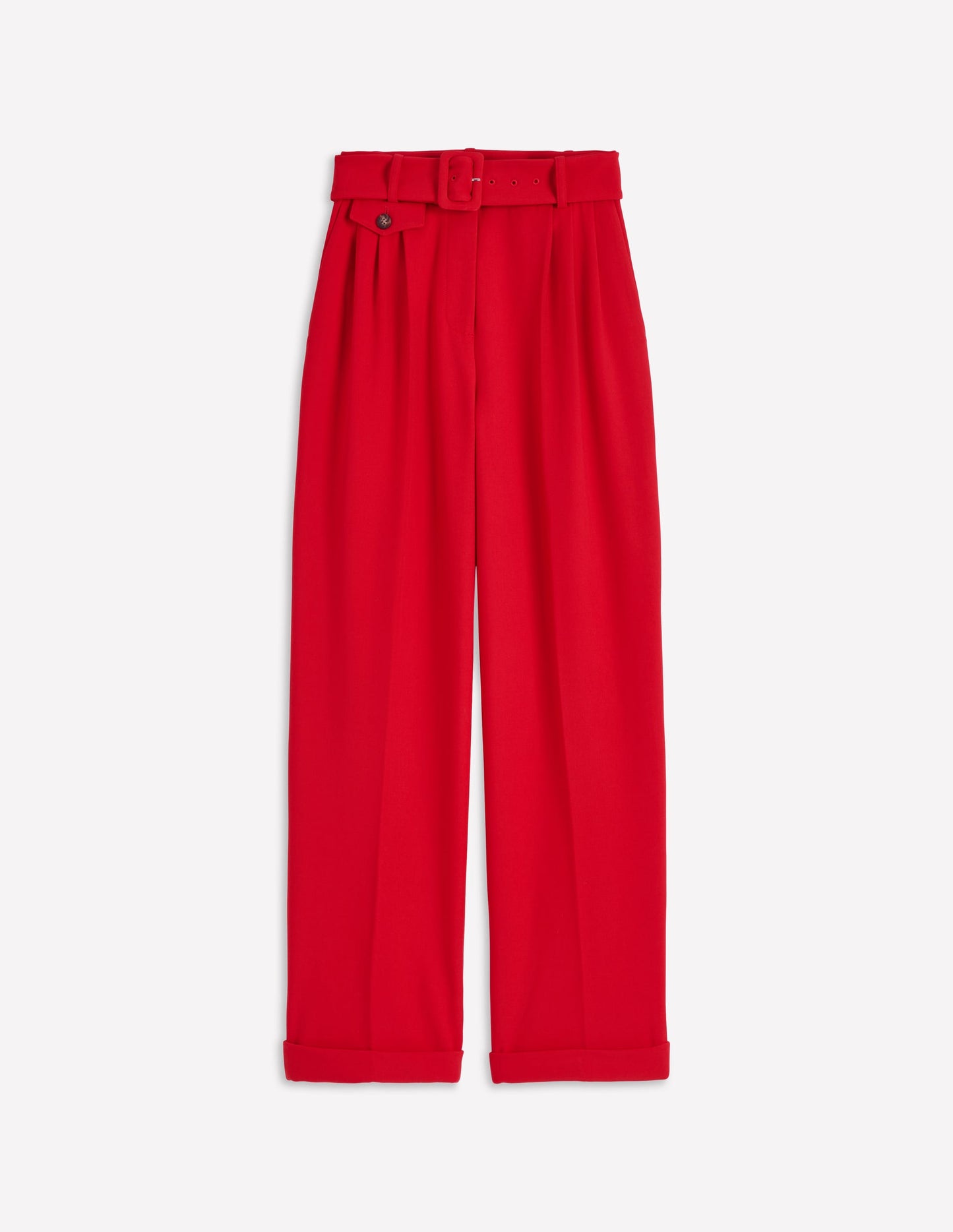 Pleat Front Trousers-Chilli Pepper