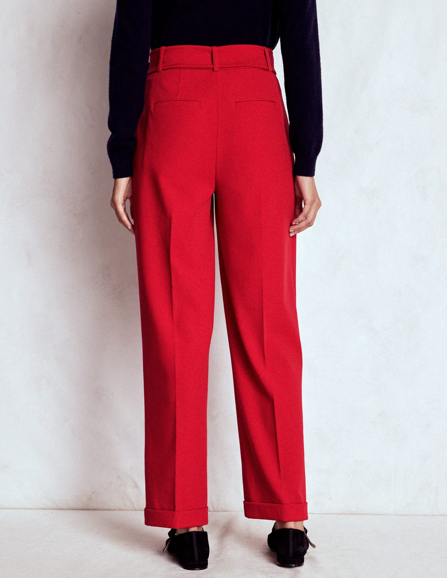 Pleat Front Trousers-Chilli Pepper
