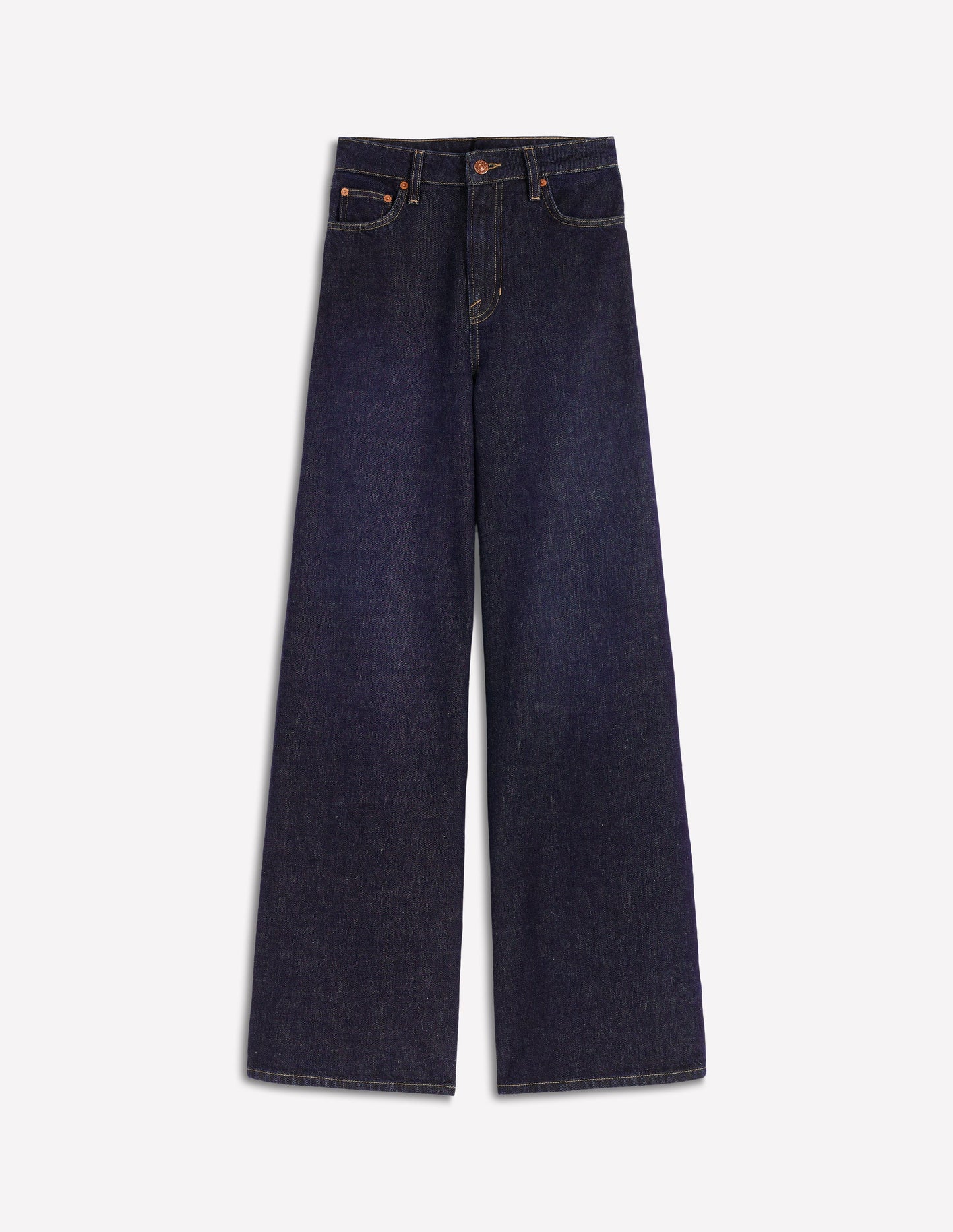 Relaxed Wide Leg Jeans-Indigo