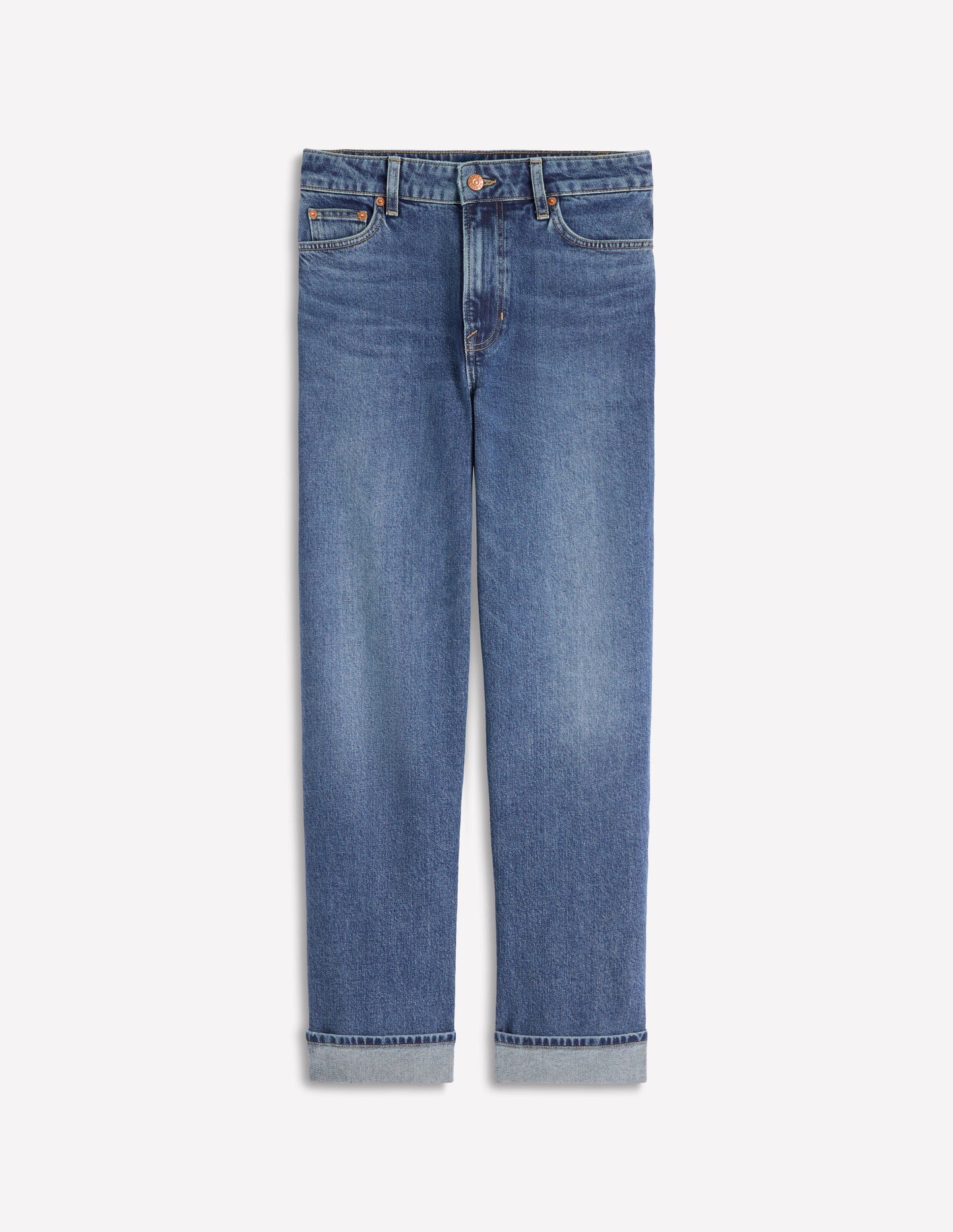 Mid Rise Straight Leg Jeans-Mid Vintage