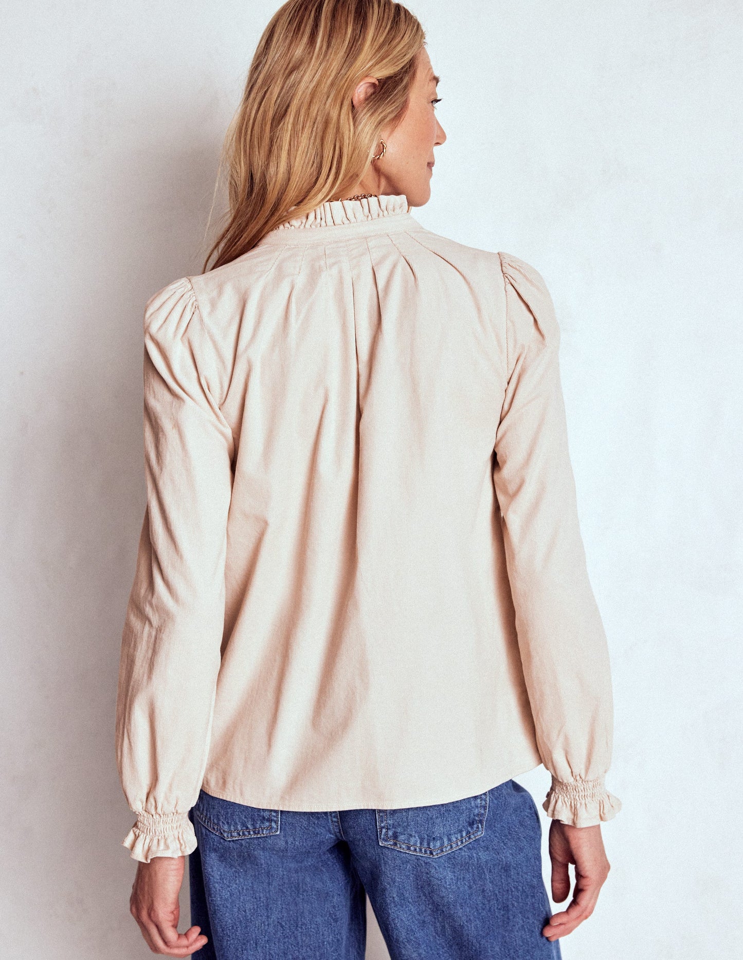 Lorna Cord Top-Almond Milk