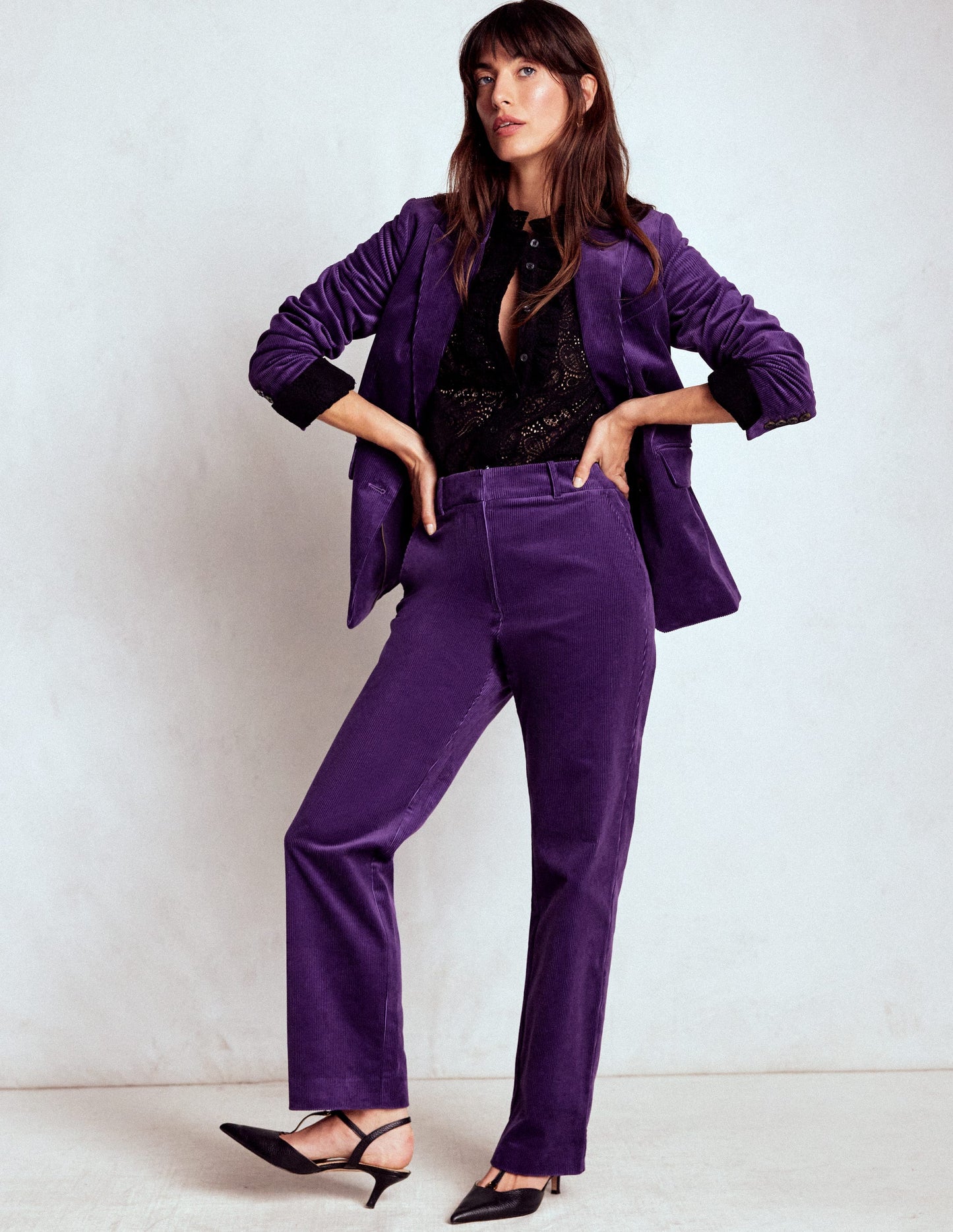 Stamford Cord Blazer-Mystical Purple