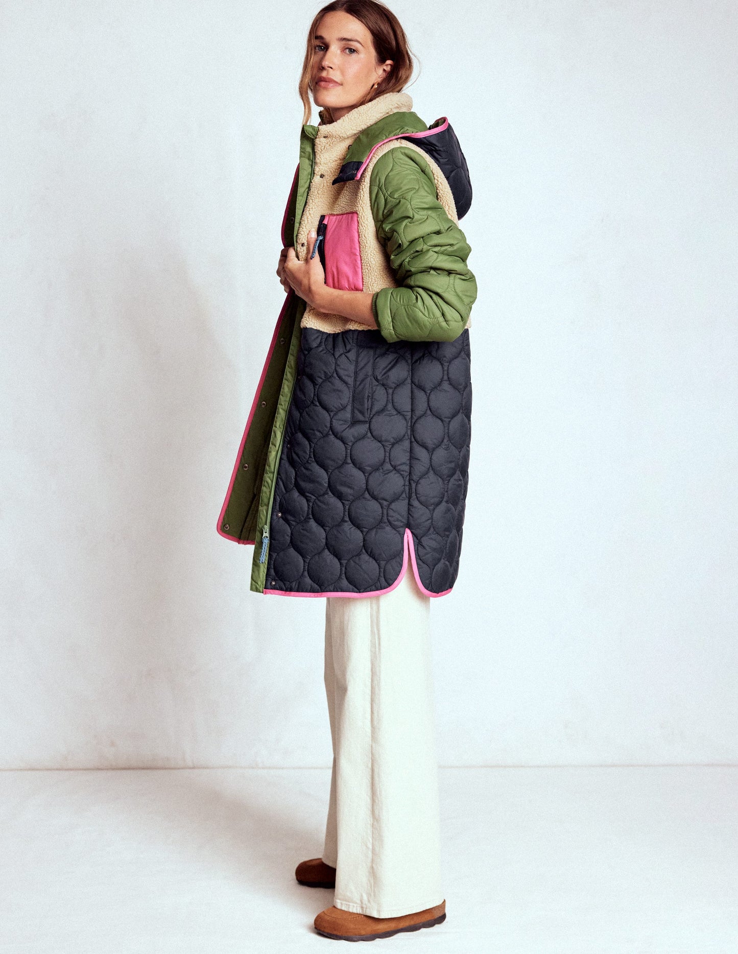 Borg Mix Coat-Multi Borg