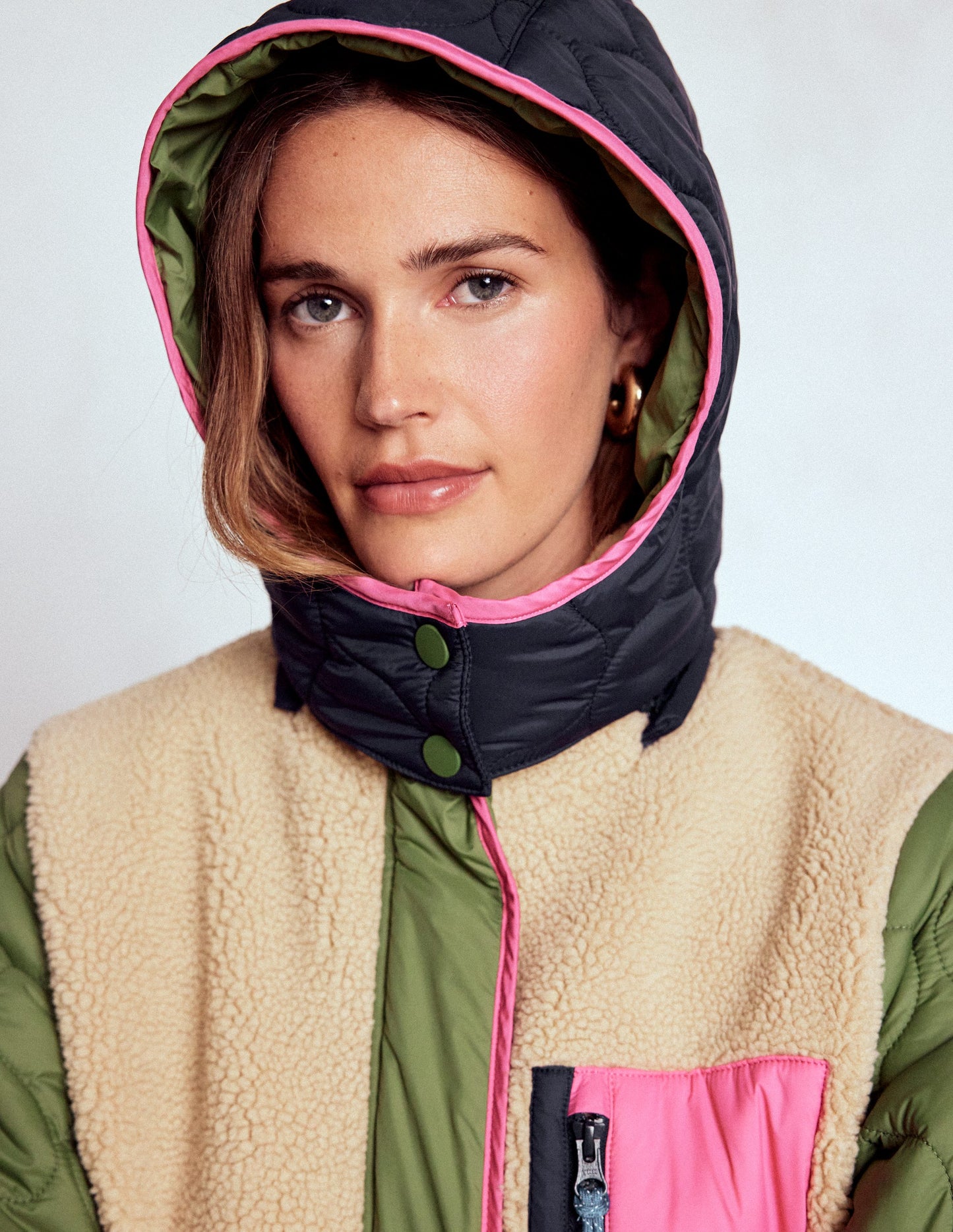 Borg Mix Coat-Multi Borg