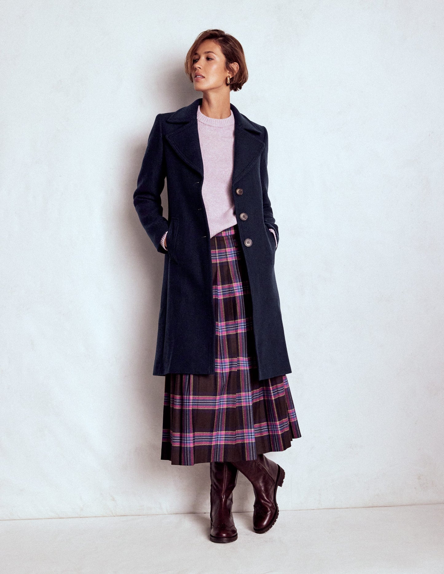 Newport Wool Coat-Navy