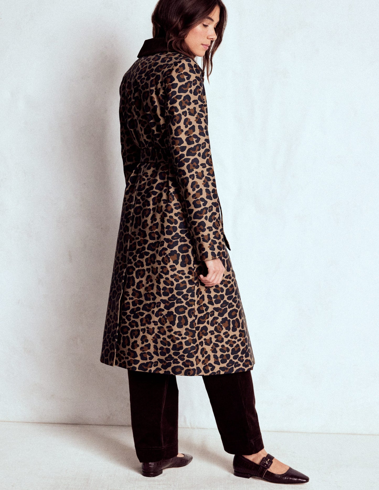 Lancaster Belted Mac-Leopard
