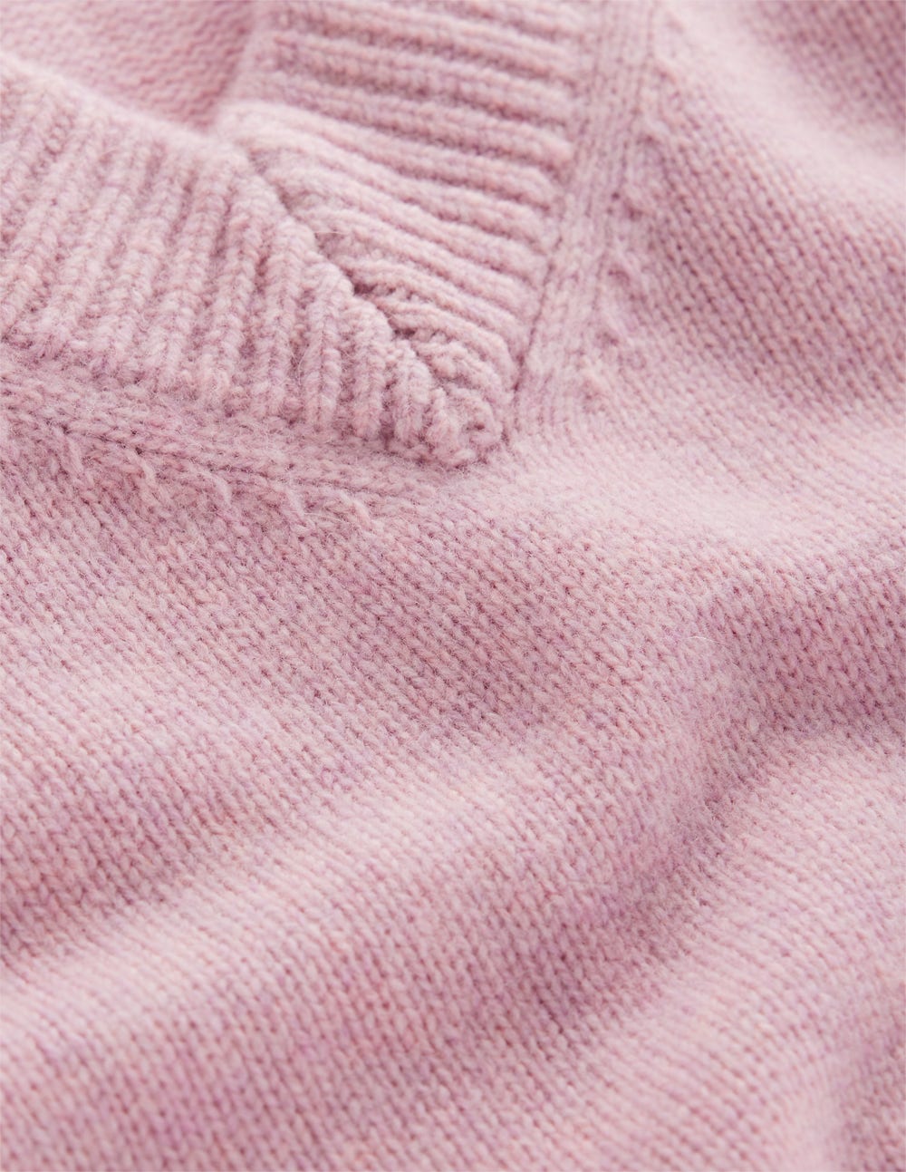 Marion Merino V-neck Jumper-Blush Pink
