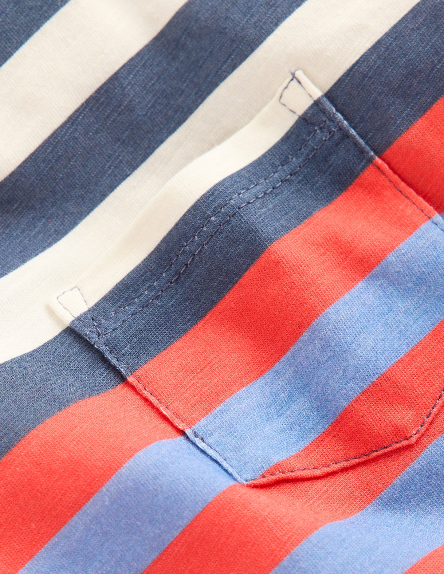 Everyday Short Sleeve T-Shirt-Navy, Red and Blue Multistripe
