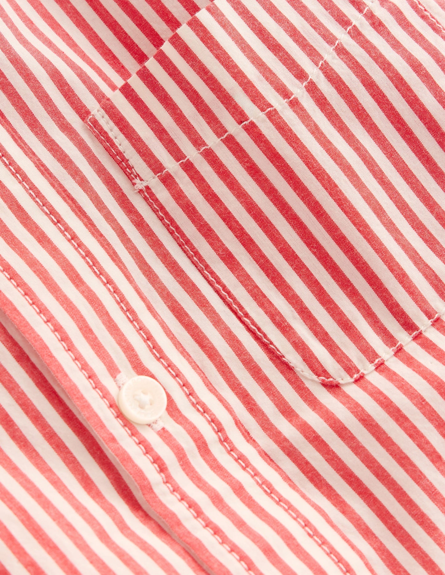 Cotton Shirt-Red Ticking