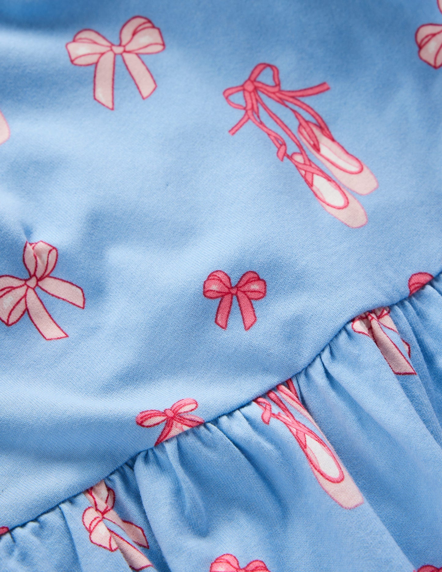 Blouson Sleeve Jersey Dress-Pale Blue Ballet Shoes