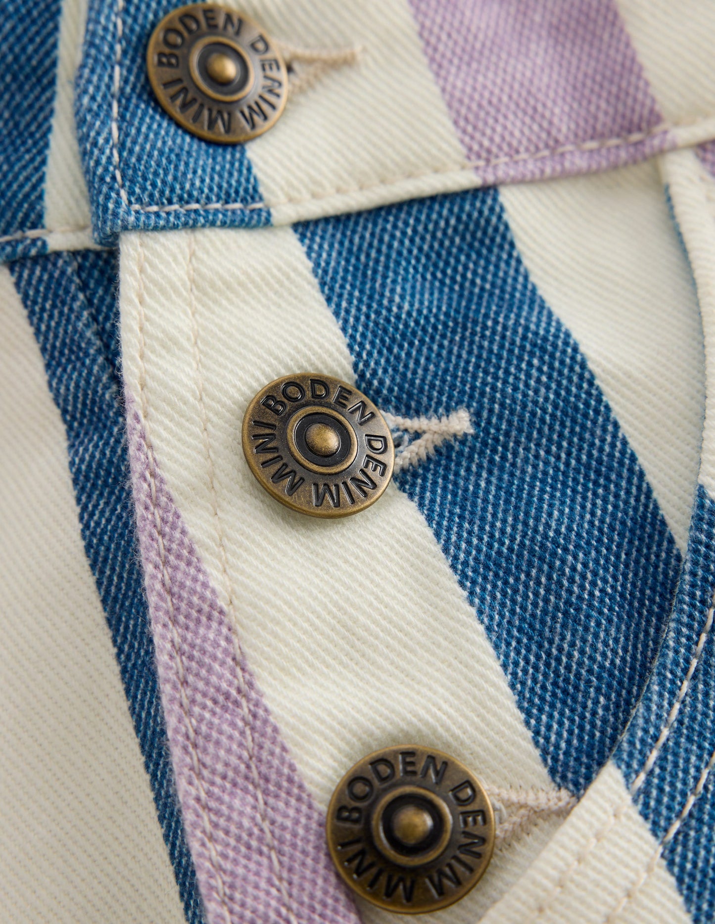 Short Dungaree-Purple/Navy Stripe