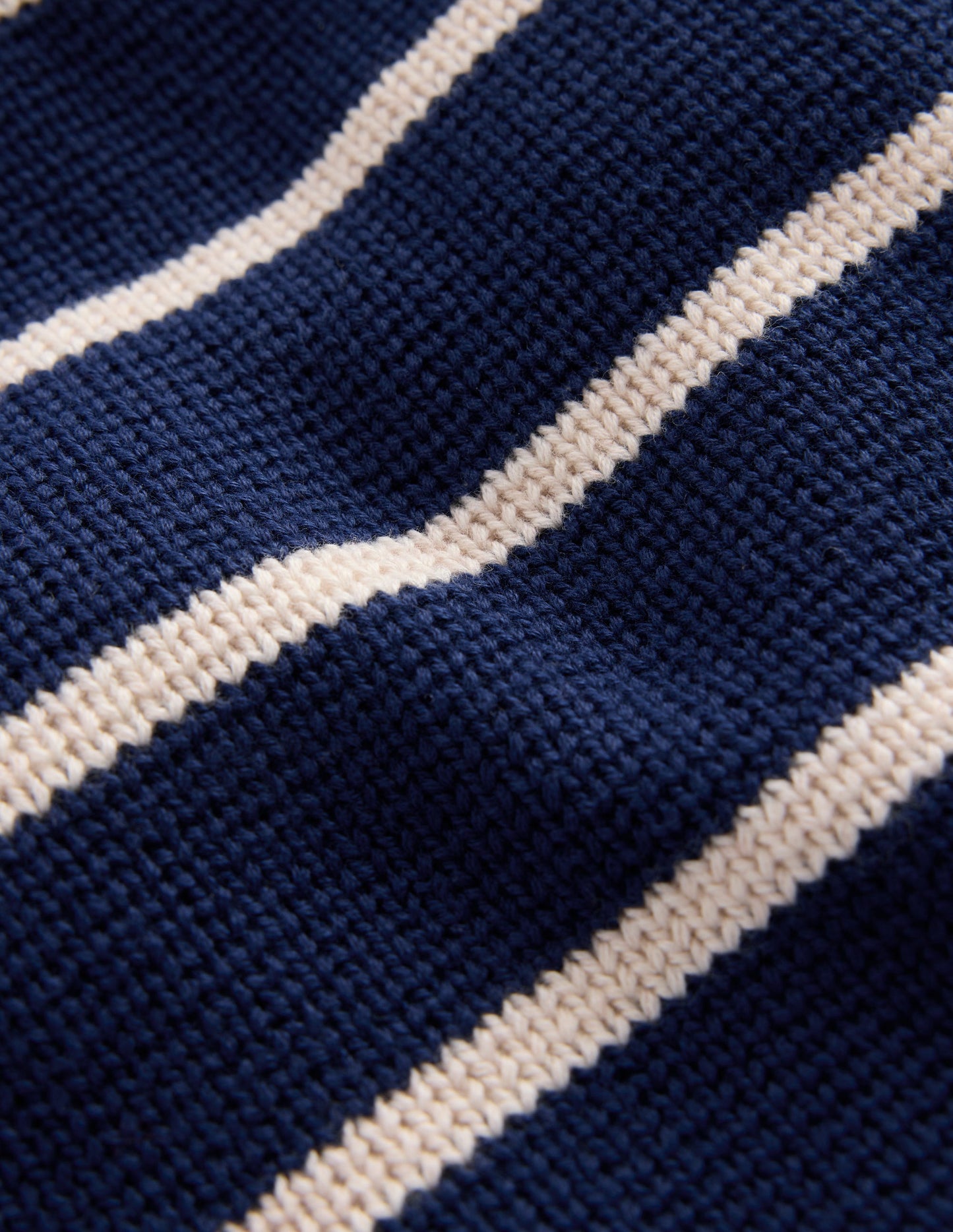 Knitted Skirt-College Navy and Ivory Stripe