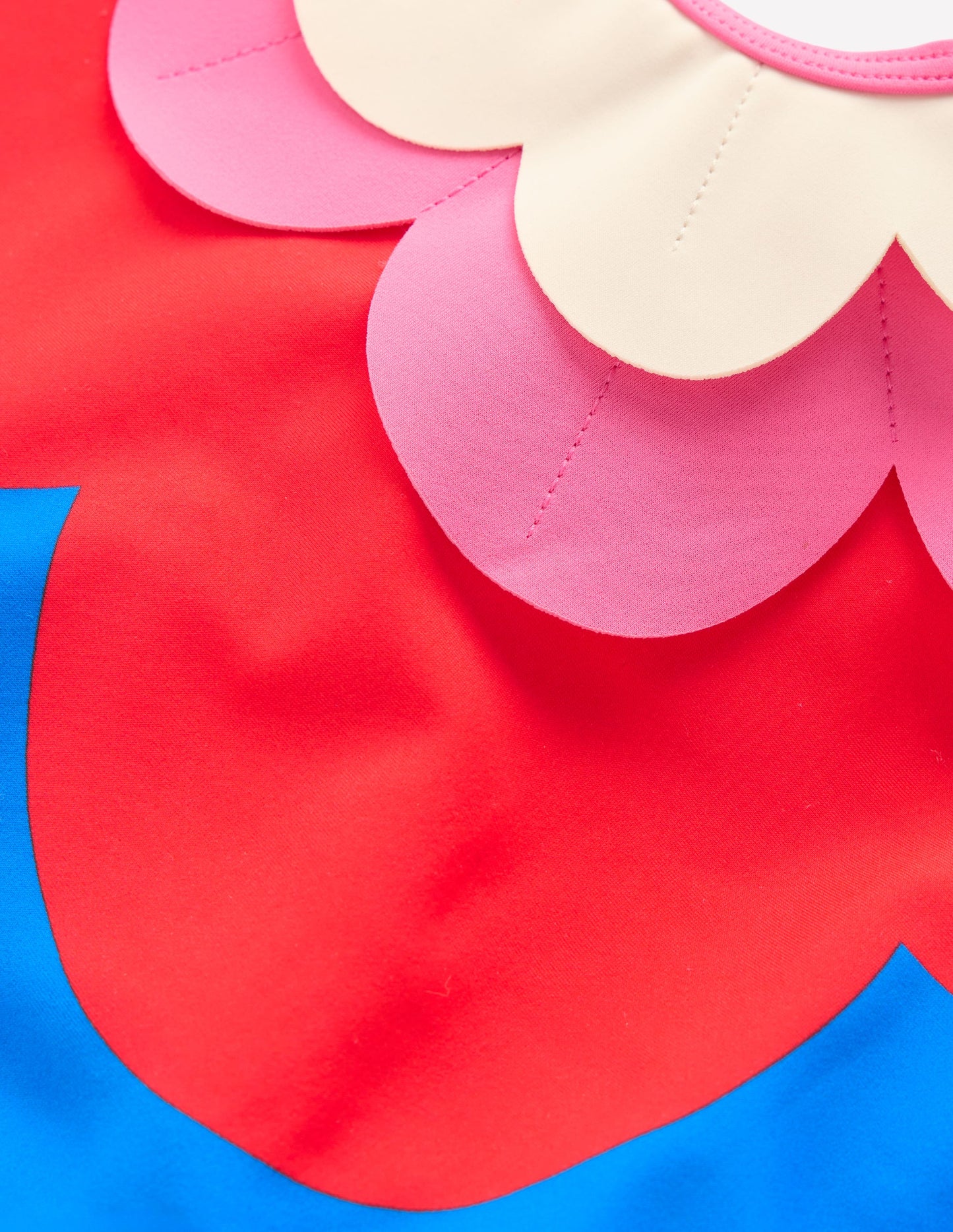 One Shoulder Appliqué Swimsuit-Cut Out Flower