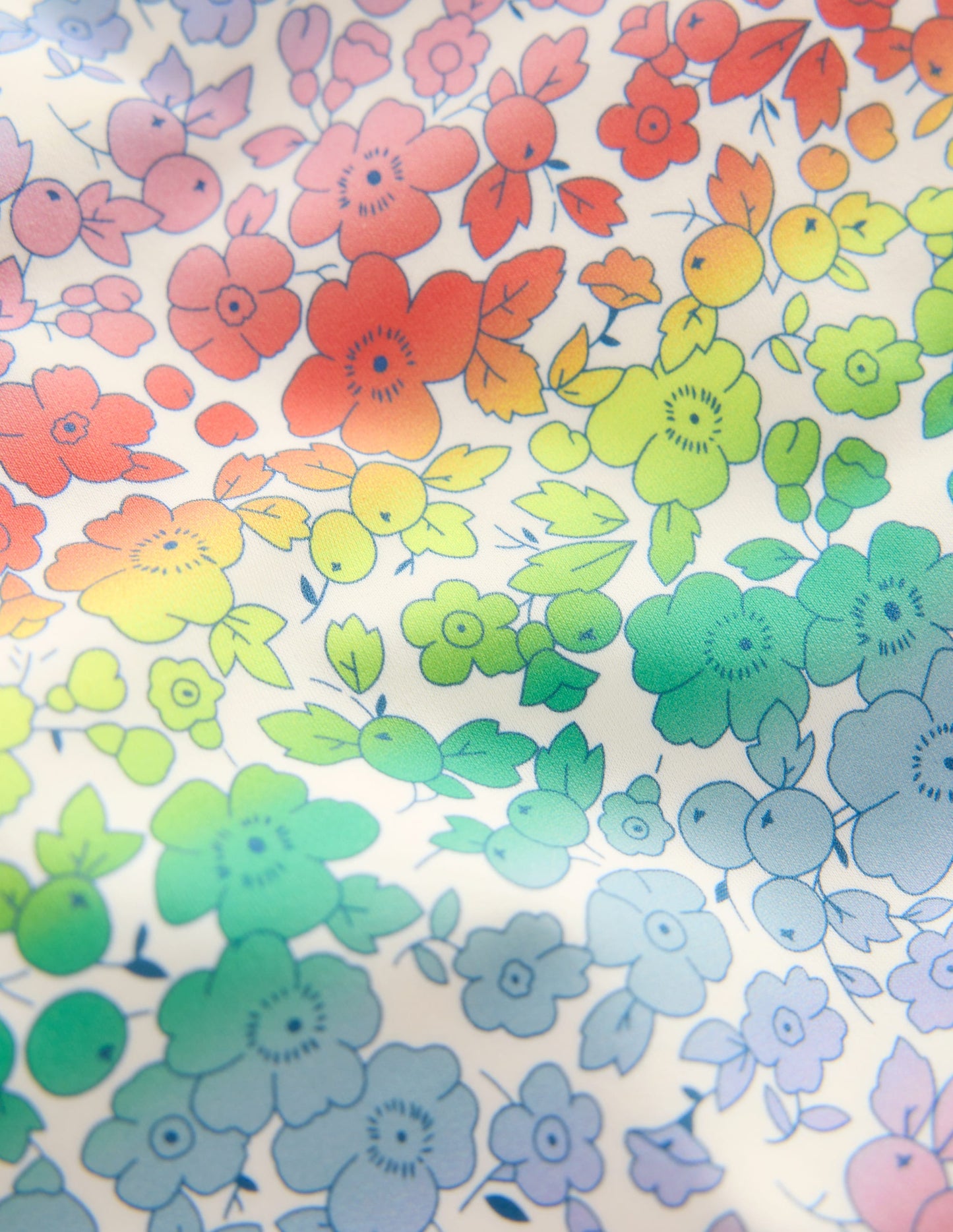 Cross-back Printed Swimsuit-Rainbow Ombre Flowerbed