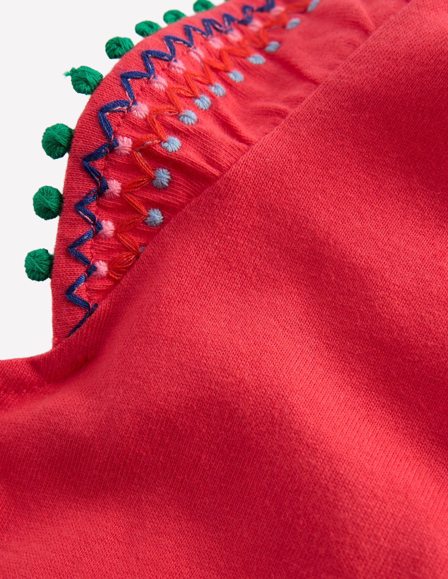 Flutter Sleeve Trim Top-Jam Red