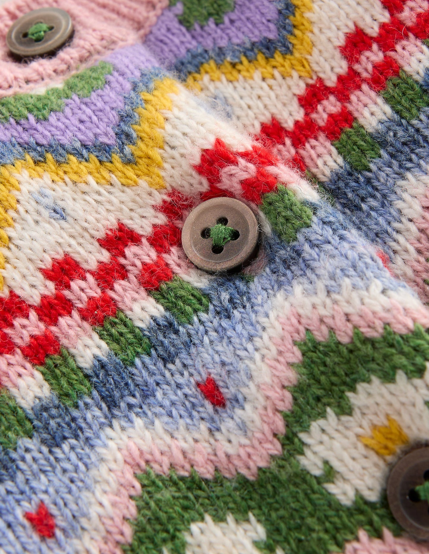 Edie Fair Isle Cardigan-Multi Flower Fair Isle