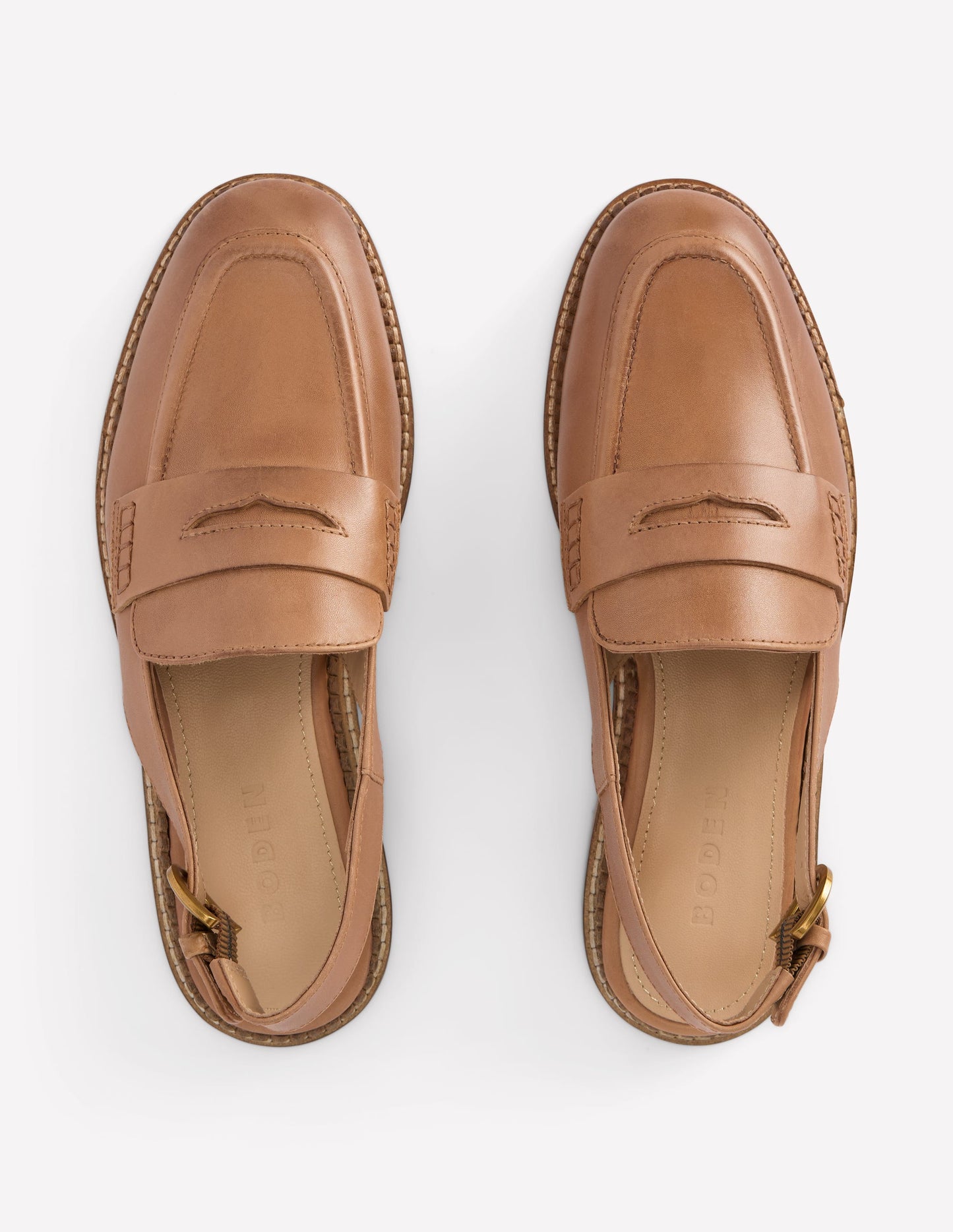 Slingback Penny Loafer-Tan