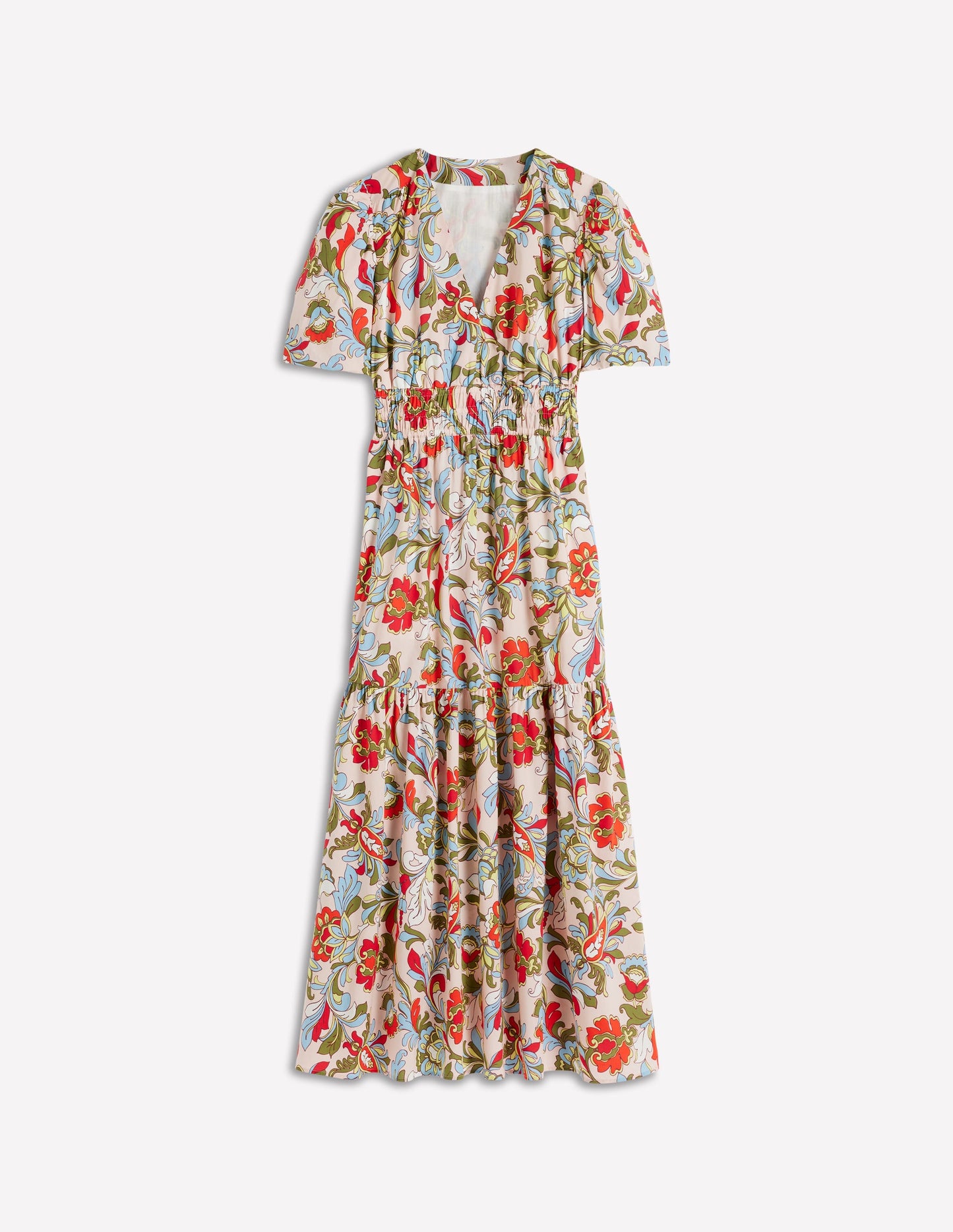 Irene Puff Sleeve Dress-Multi, Botanical Flourish