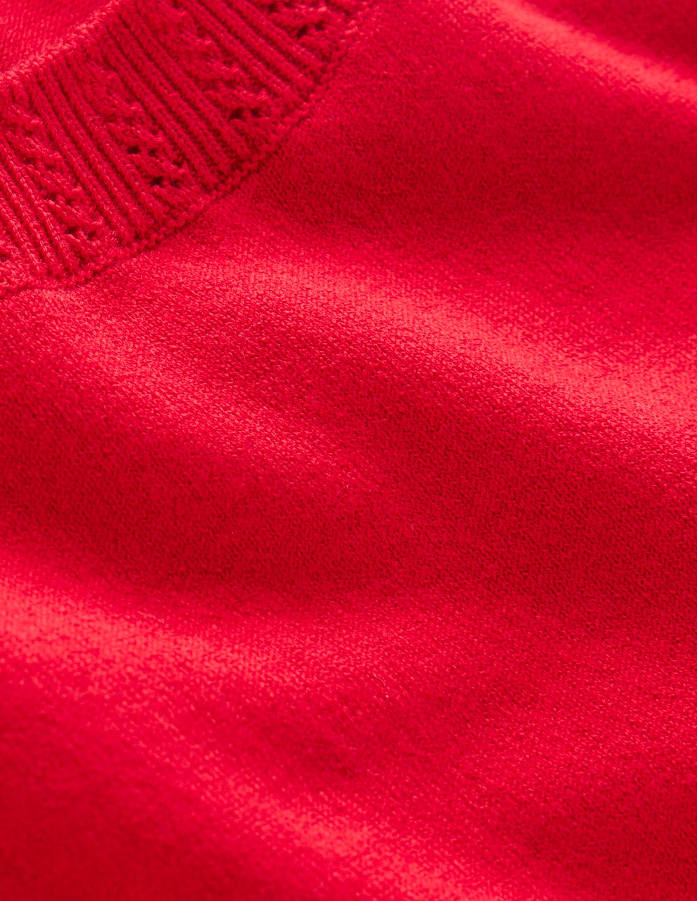 Emilia Cotton Crew Neck Tank-Salsa Red