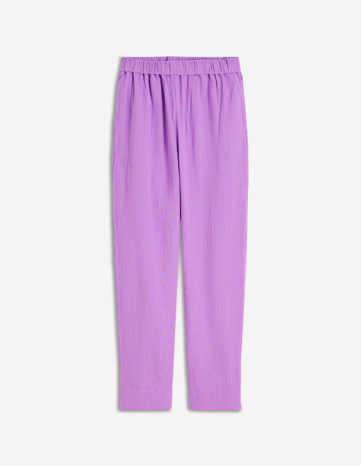 Double Cloth Crop Trousers-Amethyst Purple
