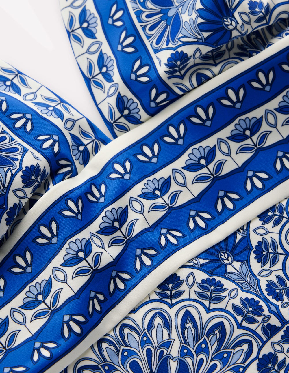 Porto V-neck Swimsuit-Blue, Elaborate Terrace