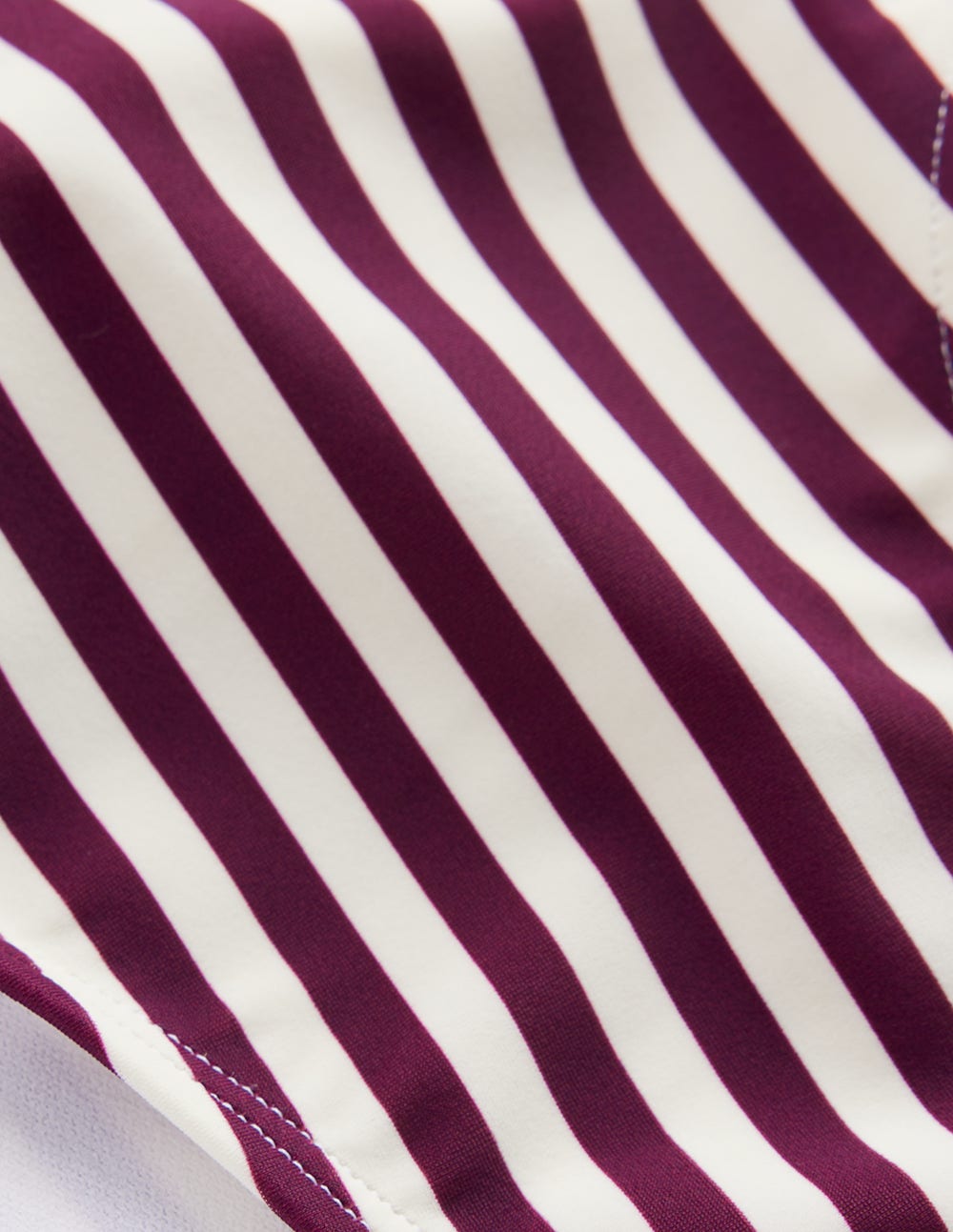 Classic Bikini Bottoms-Chocberry, Ivory Stripe