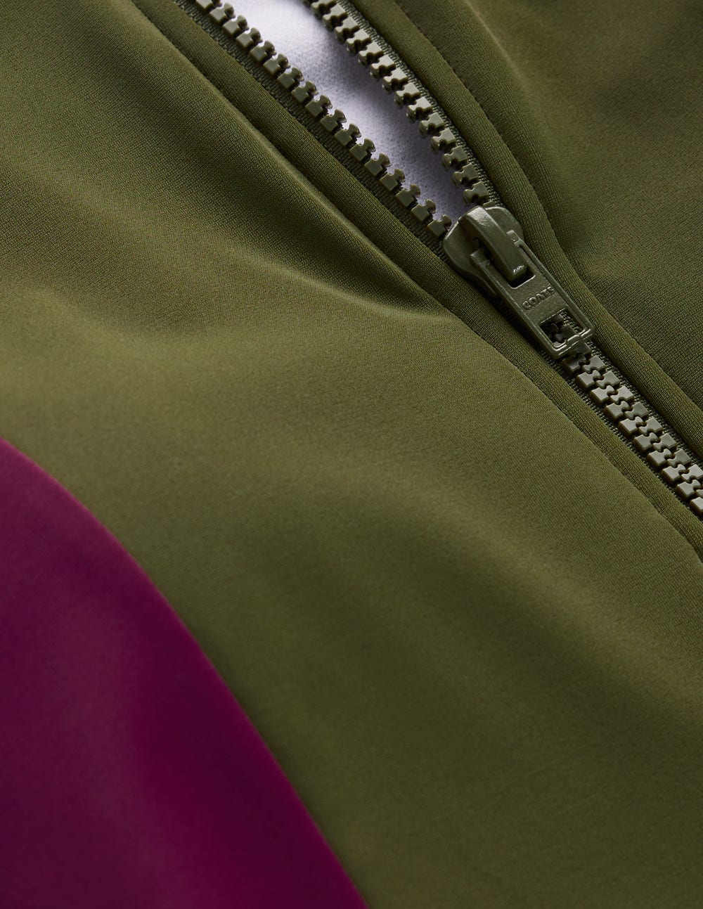 Sporty Raglan Sleeve Swimsuit-Khaki, Colourblock