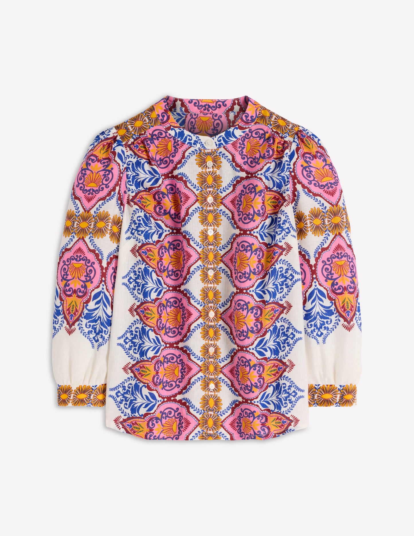 Alicia Linen Top-Multi, Ornamental Garden