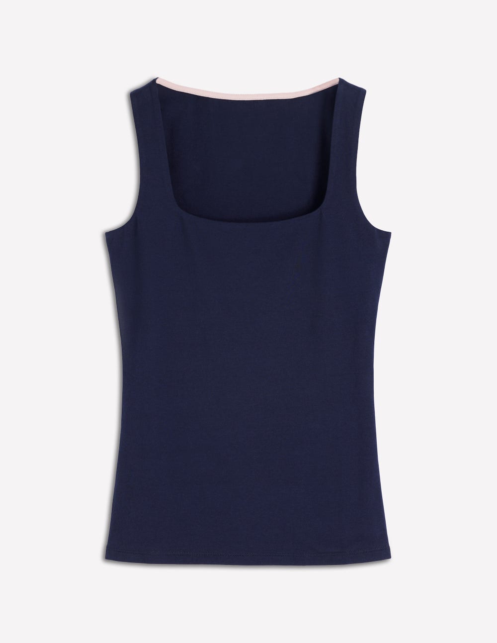 Double Layer Square Neck Vest-Navy