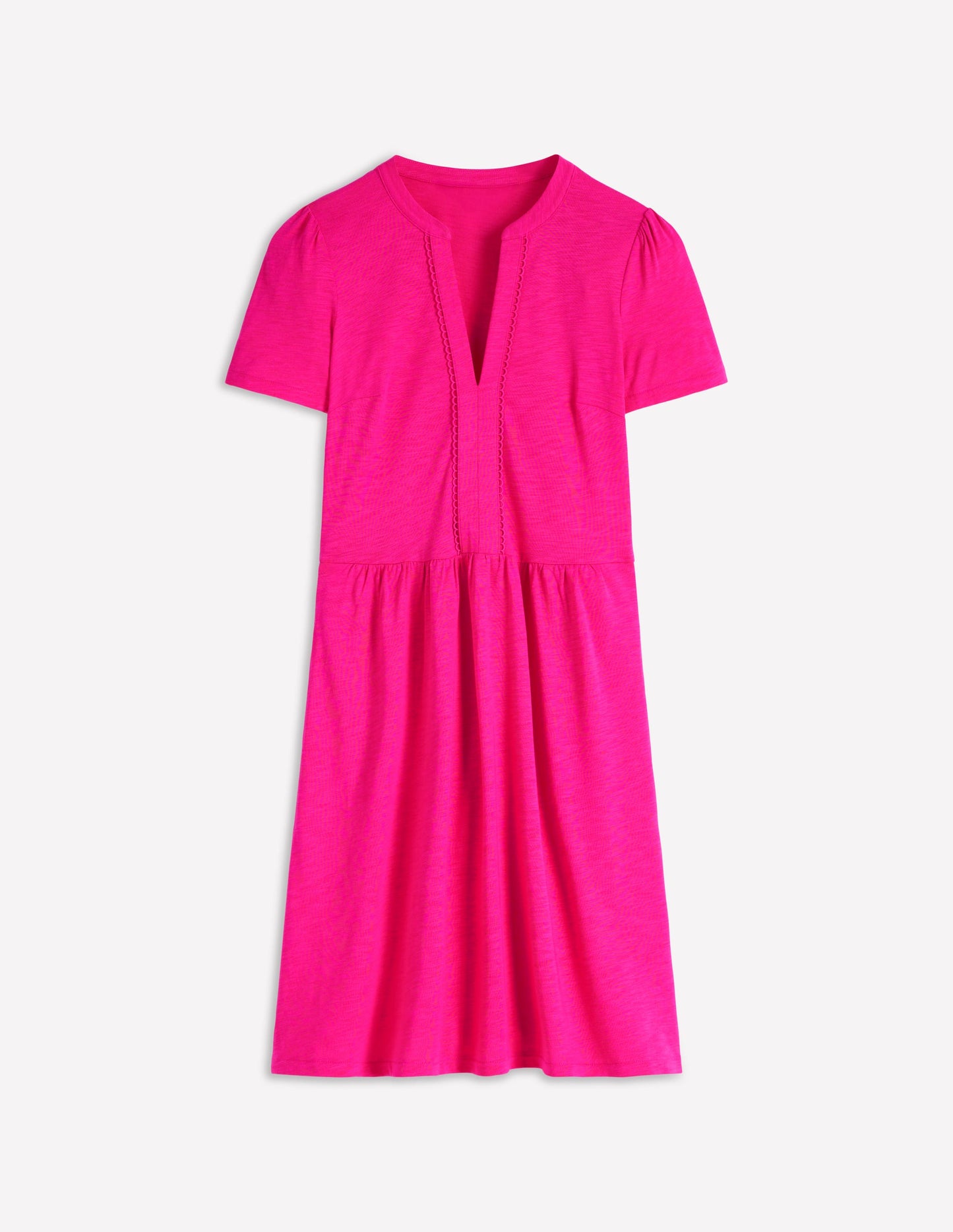 Naomi Short Jersey Dress-Pink Peony