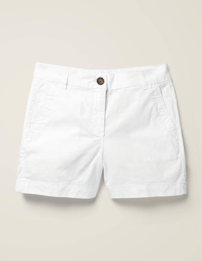 Daisy Chino Shorts-White-6