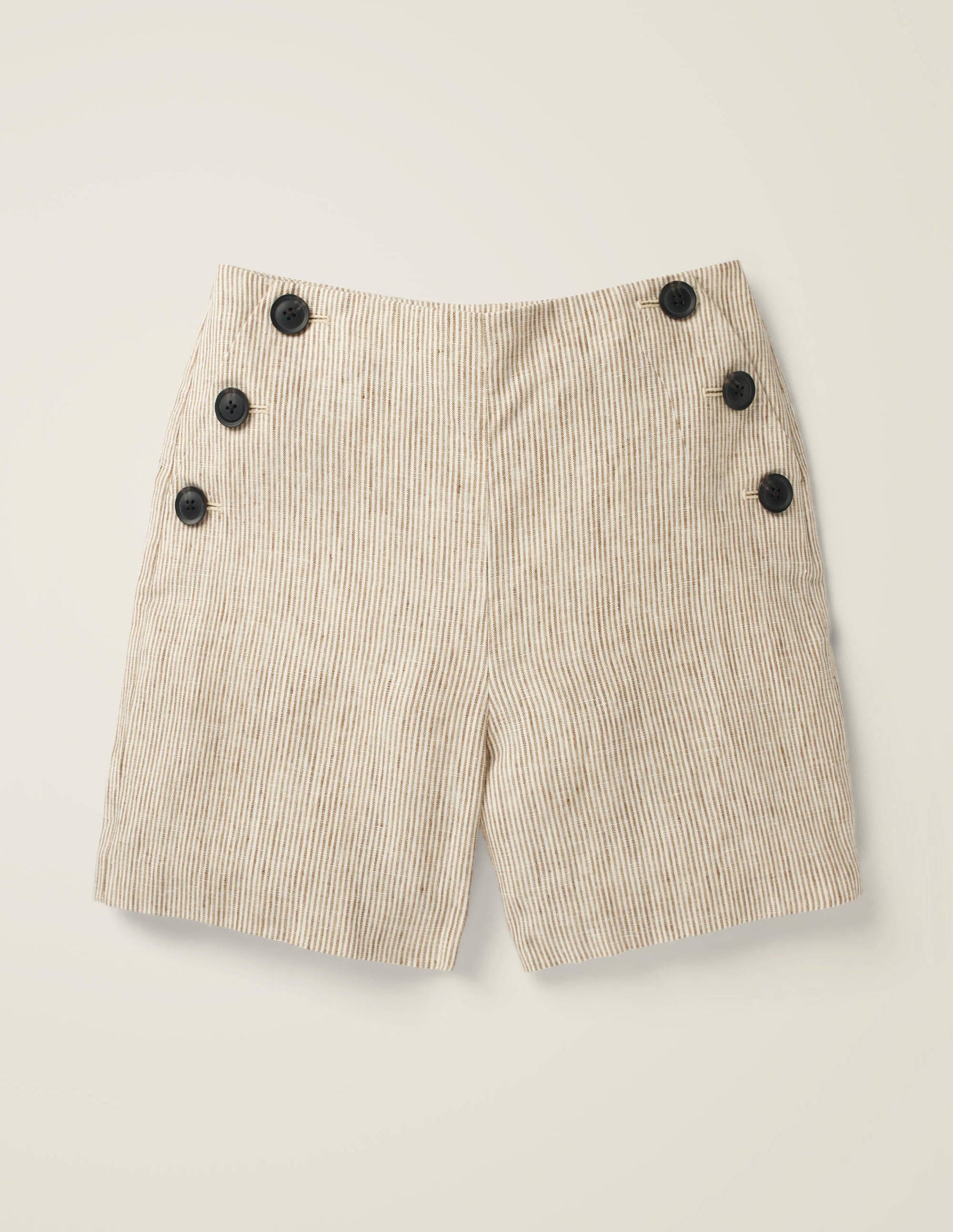 Falmouth Linen Shorts-Ticking Stripe-6