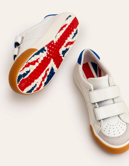 Leather Low Tops-White-1