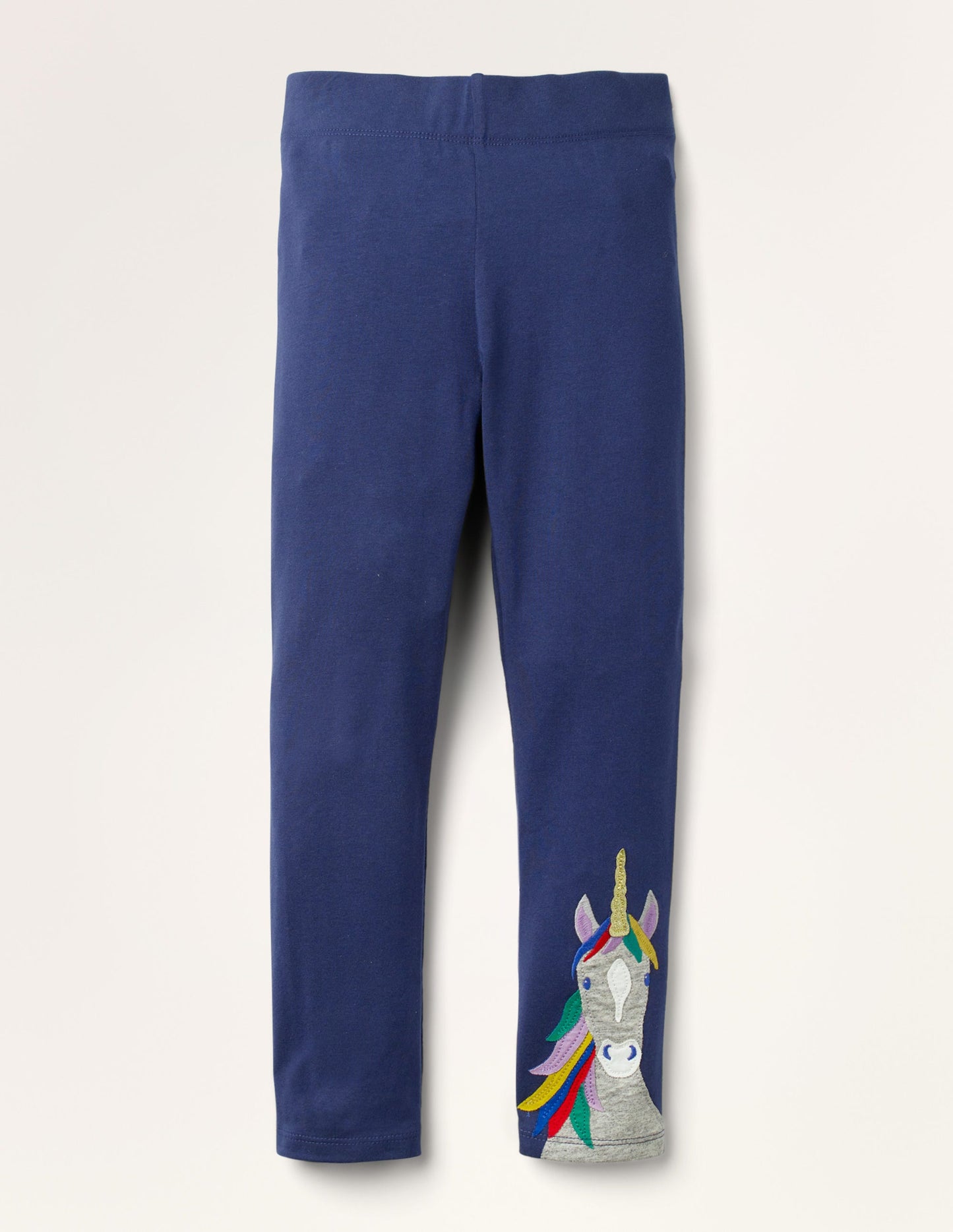 Fun Appliqué Leggings-Starboard Blue Unicorn