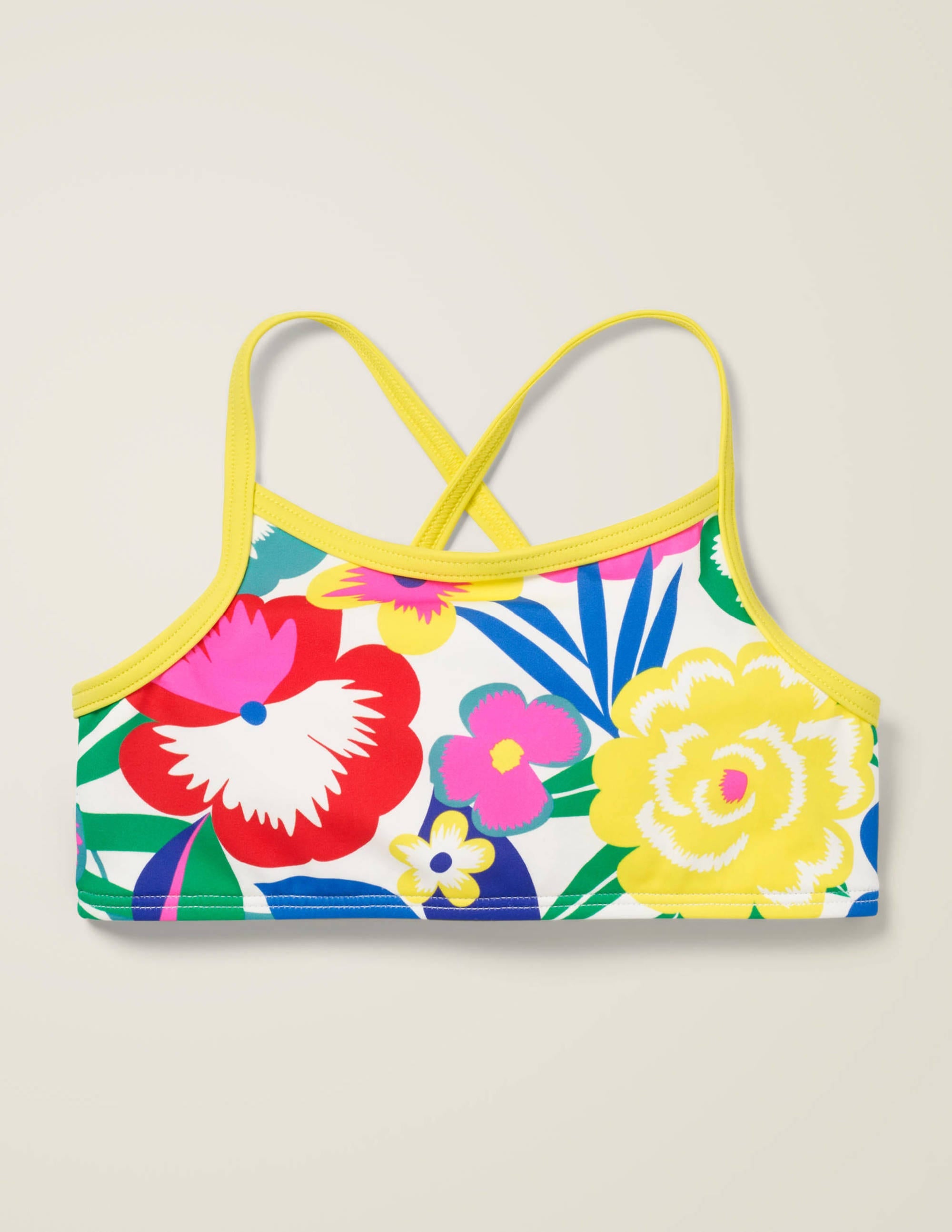 Patterned Bikini Top-Multi Tropical Bloom - Image 1