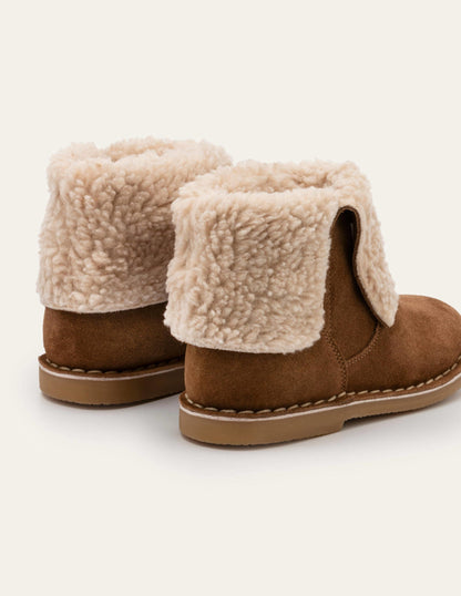Cosy Suede Boots-Tan Brown-2