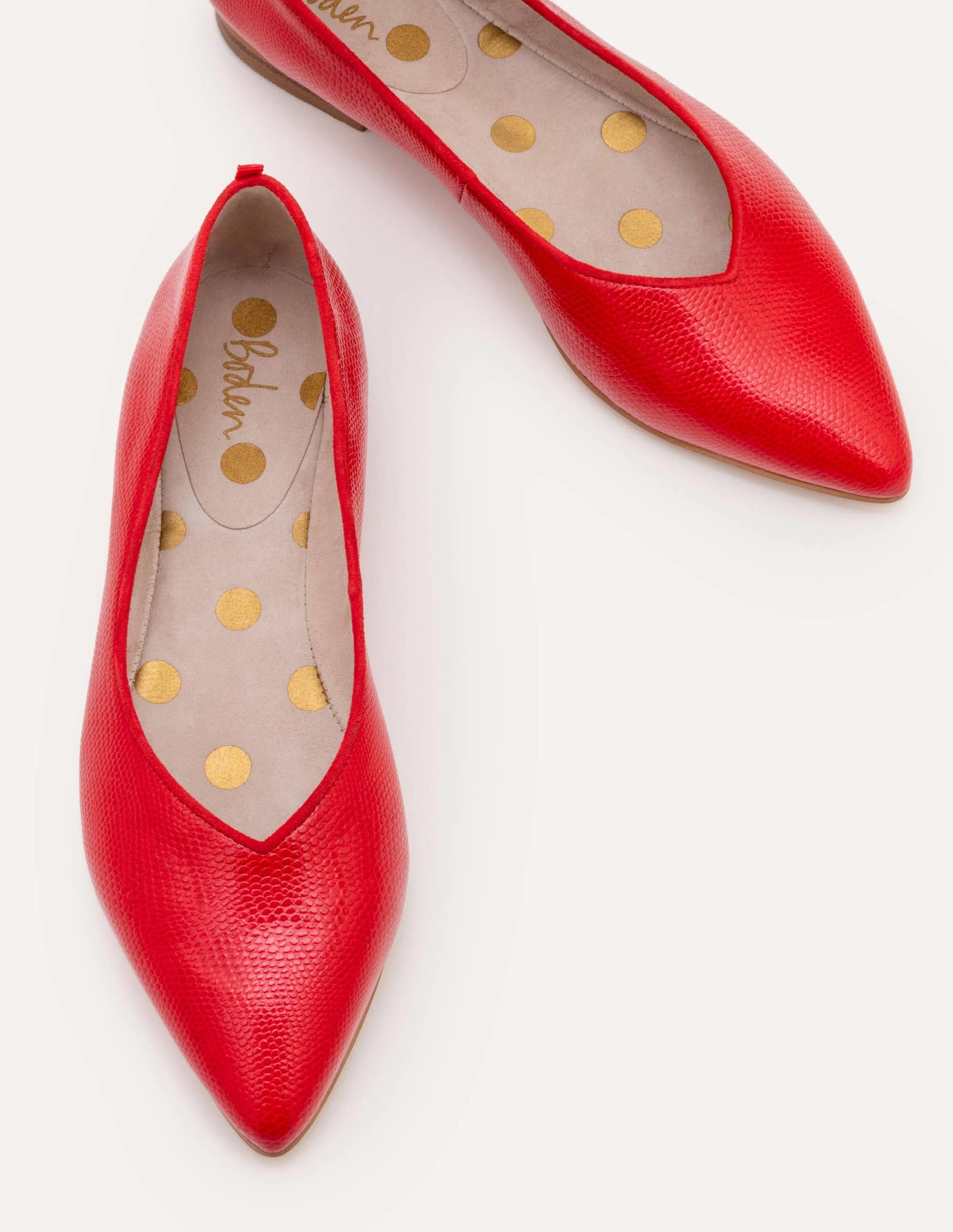 Julia Pointed Flats-Red Lizard-1