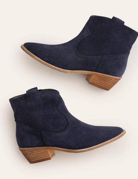 Allendale Ankle Boots-Navy