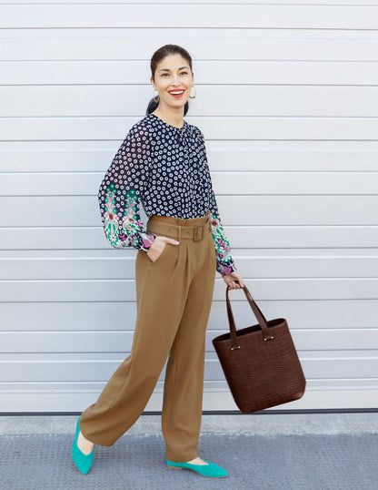 Juliet Tote-Mahogany Croc