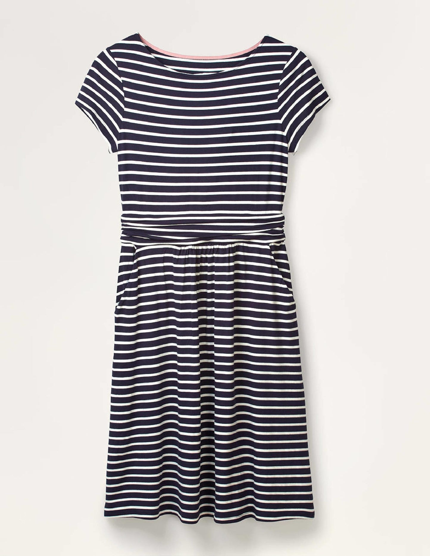 Amelie Jersey Dress-Navy/Ivory