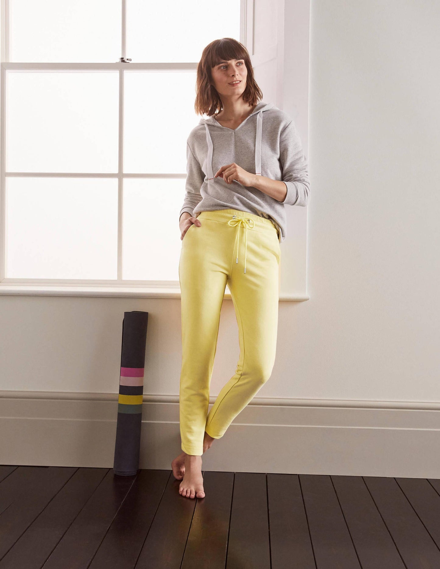 Ava Jersey Joggers-Pale Lemon