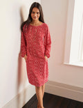 Serena Dress-Cherry Red, Ditsy Pop Small