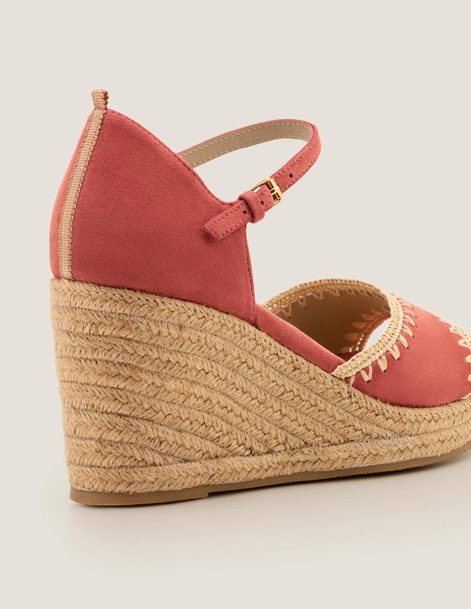 Layla Espadrille Wedges-Rouge - Image 1