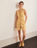 Verity Playsuit-Yellow Woodblock
