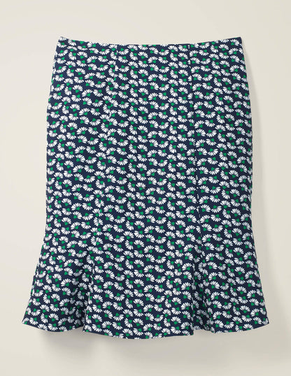 Violette Skirt-Navy Daisy Petals Print-5
