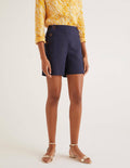 Falmouth Linen Shorts-Navy