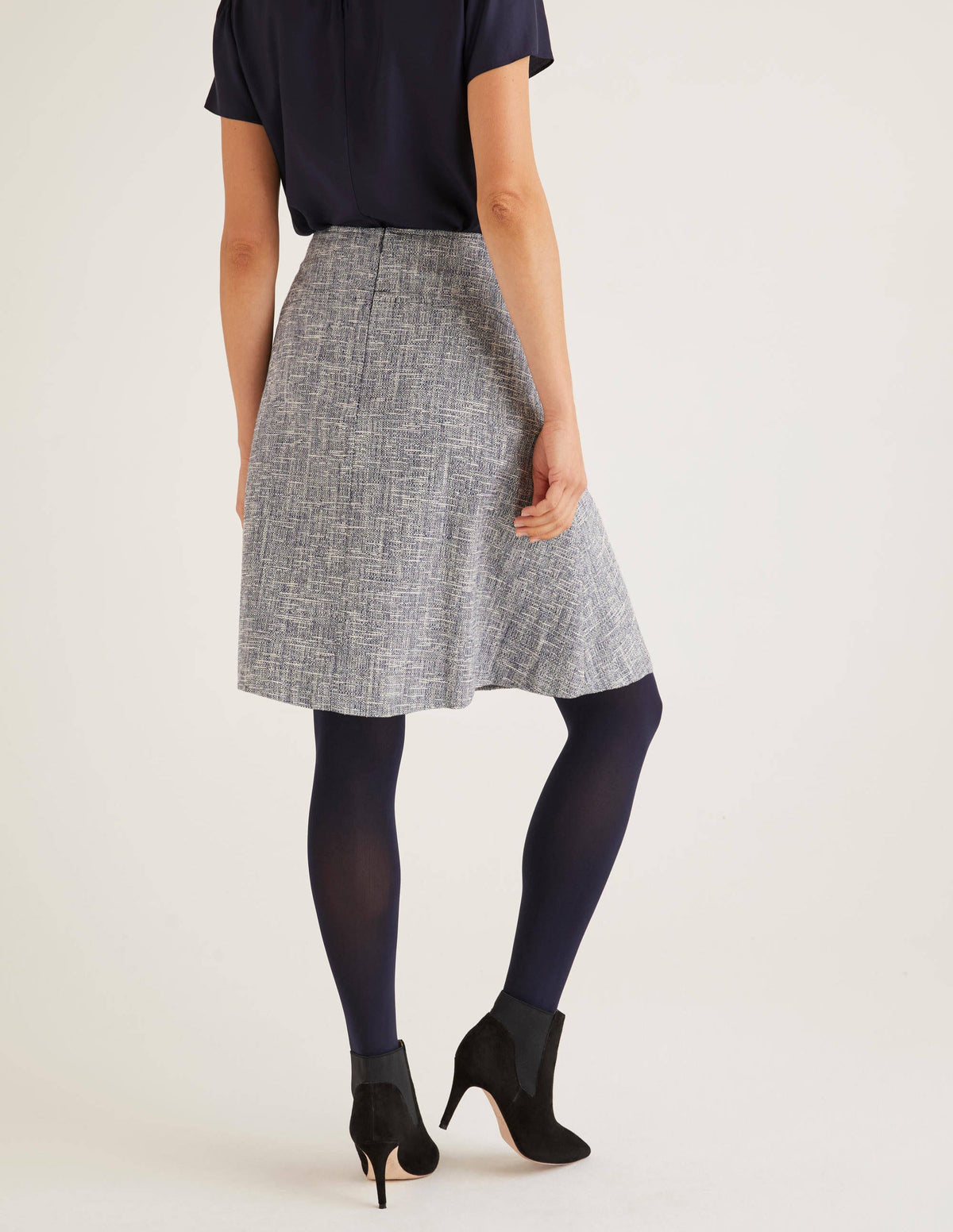 Catherick Textured Mini Skirt-Blue Texture - Image 2
